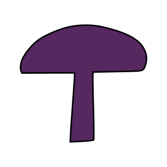 A convex fungi shape